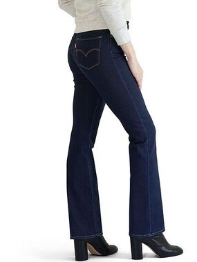 Levi's 725 High Rise Dark Blue Bootcut Jeans Size 2 Long/26x32 NWT